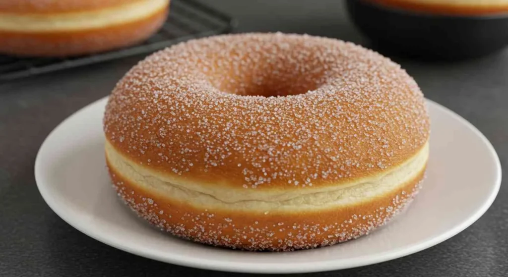 Cinnamon sugar-coated donut.